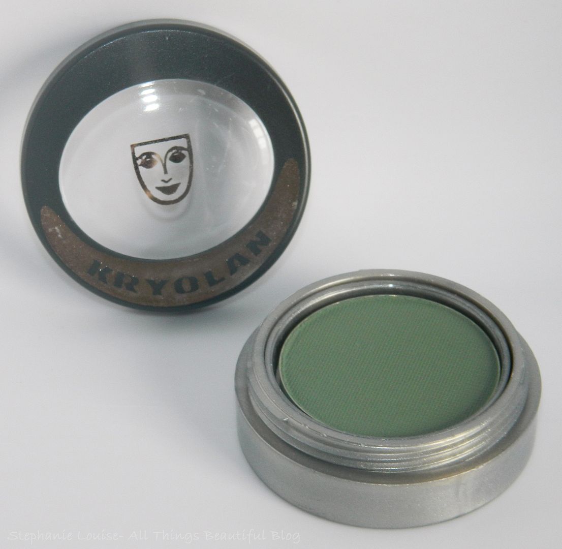 Kryolan Cake Eyeliner in Green + My Easy Fall Eye Look All Things Beautiful XO